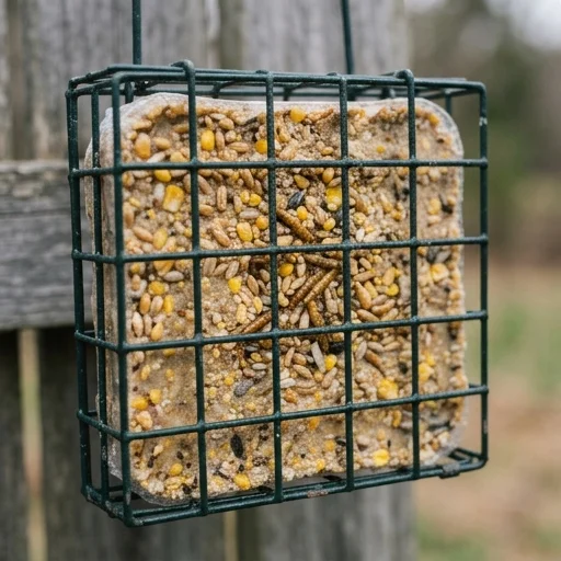 Tractor Supply Co. Chicken Treat Suet Cake – in use