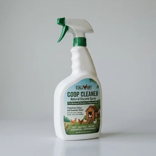 Stall Dry Coop Cleaner Natural Enzyme Spray – in use