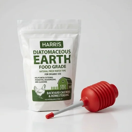 Harris Diatomaceous Earth Food Grade with Powder Duster – detail view