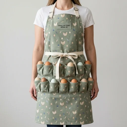 Chalk and Candy Apron Co. Egg Collection Apron with Pockets