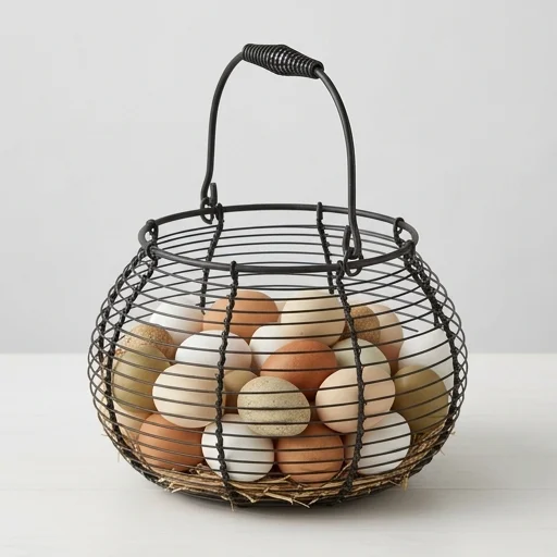 RSVP International Wire Egg Basket – detail view