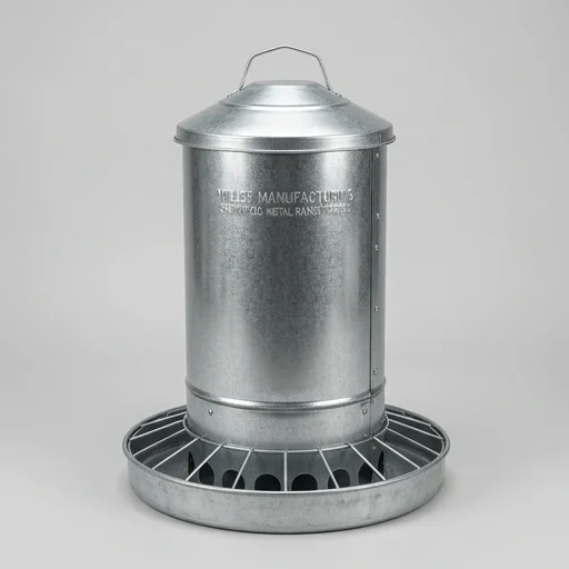 Miller Manufacturing Galvanized Metal Range Feeder