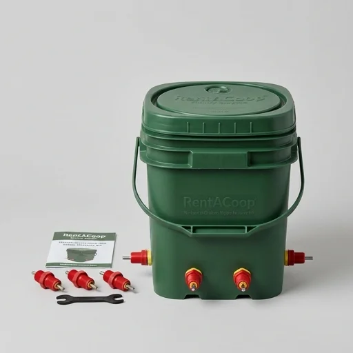 RentACoop Horizontal Chicken Nipple Waterer Kit