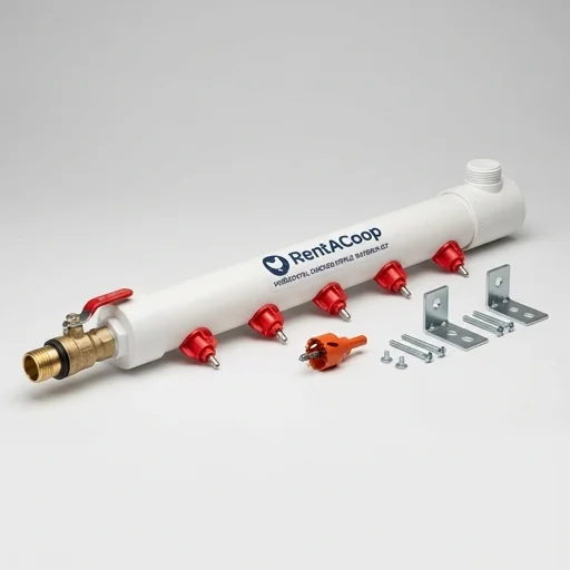 RentACoop Horizontal Chicken Nipple Waterer Kit – detail view