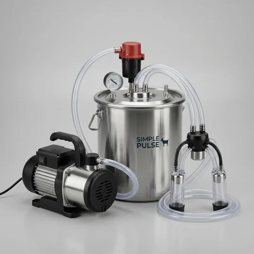 Simple Pulse Milking Machine for Goats – in use
