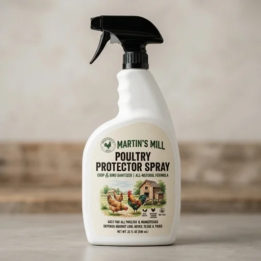 Martin's Mill Poultry Protector Spray – in use