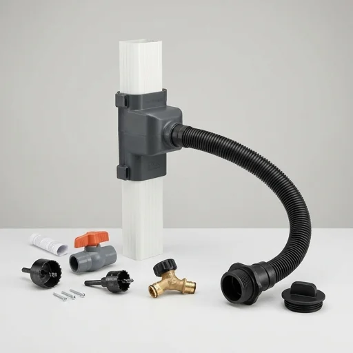 RTS Companies Rain Barrel Diverter Kit – detail view