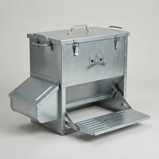 Grandpa's Feeders Treadle Feeder for Chickens – detail view